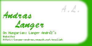 andras langer business card